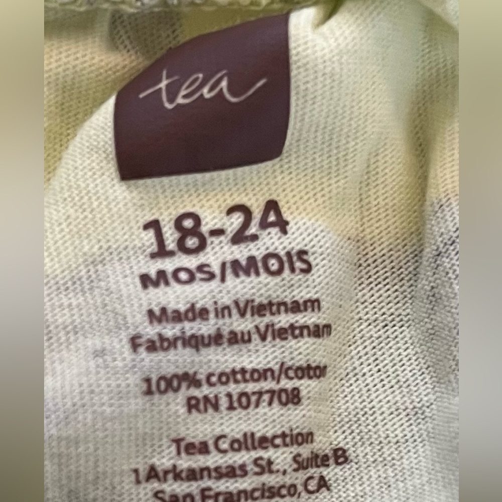 Tea collection toddler girl elephant dress Sz 18-24 months - Picture 6 of 7